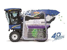 40 años de historia de innovación del sistema de noria con cestas en las vendimiadoras New Holland Braud