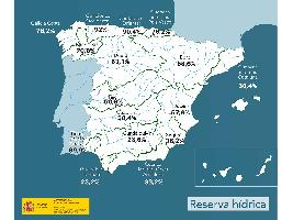 La reserva hídrica española se encuentra al 47,2 por ciento de su capacidad