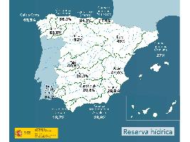 La reserva hídrica española se encuentra al 41,1 por ciento de su capacidad
