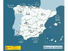La reserva hídrica española se encuentra al 47,4 por ciento de su capacidad