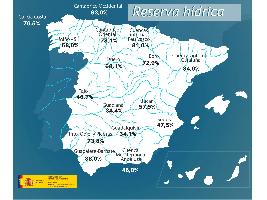La reserva hídrica española se encuentra al 51,7 por ciento de su capacidad