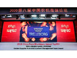 Trelleborg gana el premio al proveedor de oro "China Farm Machinery Annual TOP50 +" por segundo año consecutivo