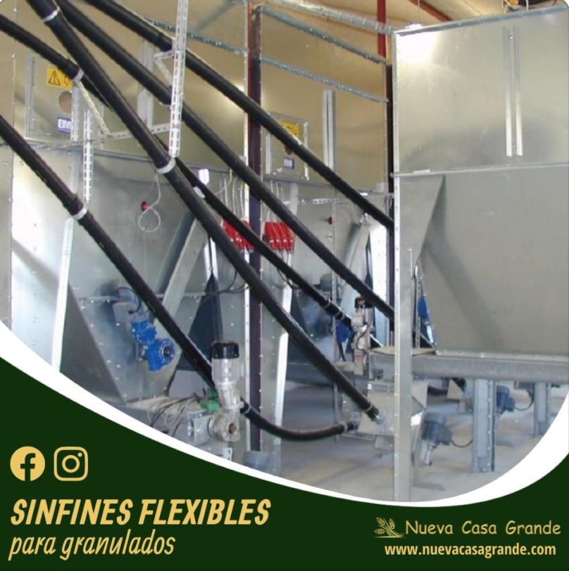Sinfin flexible para pienso y otros granulados
