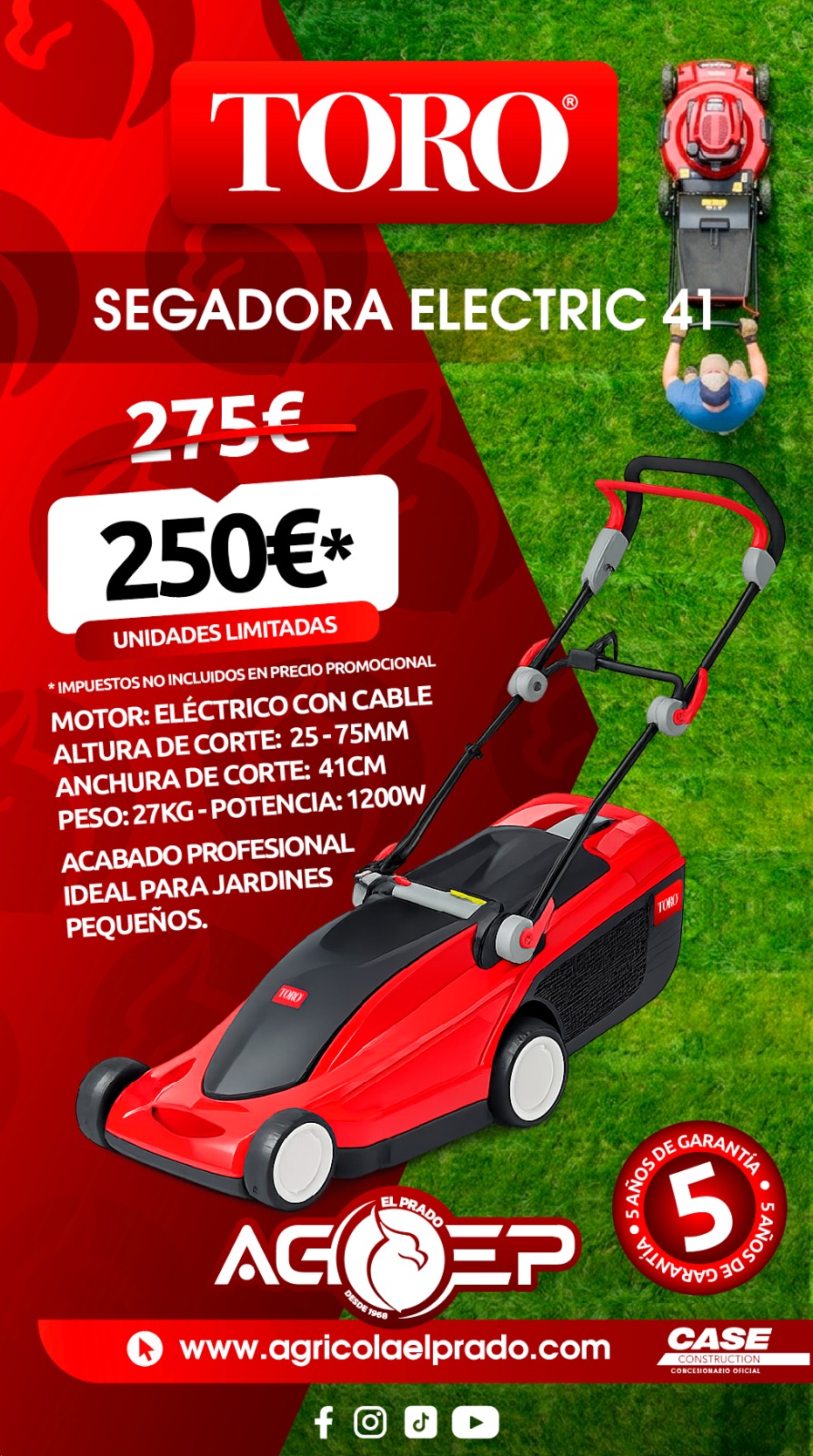 Descubre el cortacésped de TORO Eléctrica 41