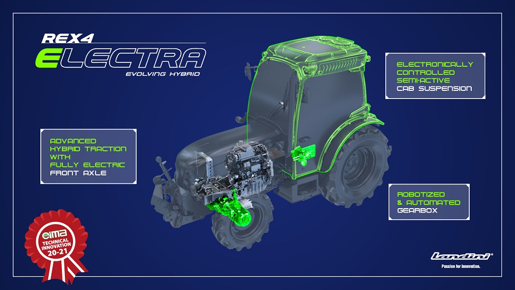 Landini REX4 Electra -Evolving Hybrid- recibe el Premio EIMA Novedad Técnica 2020 21