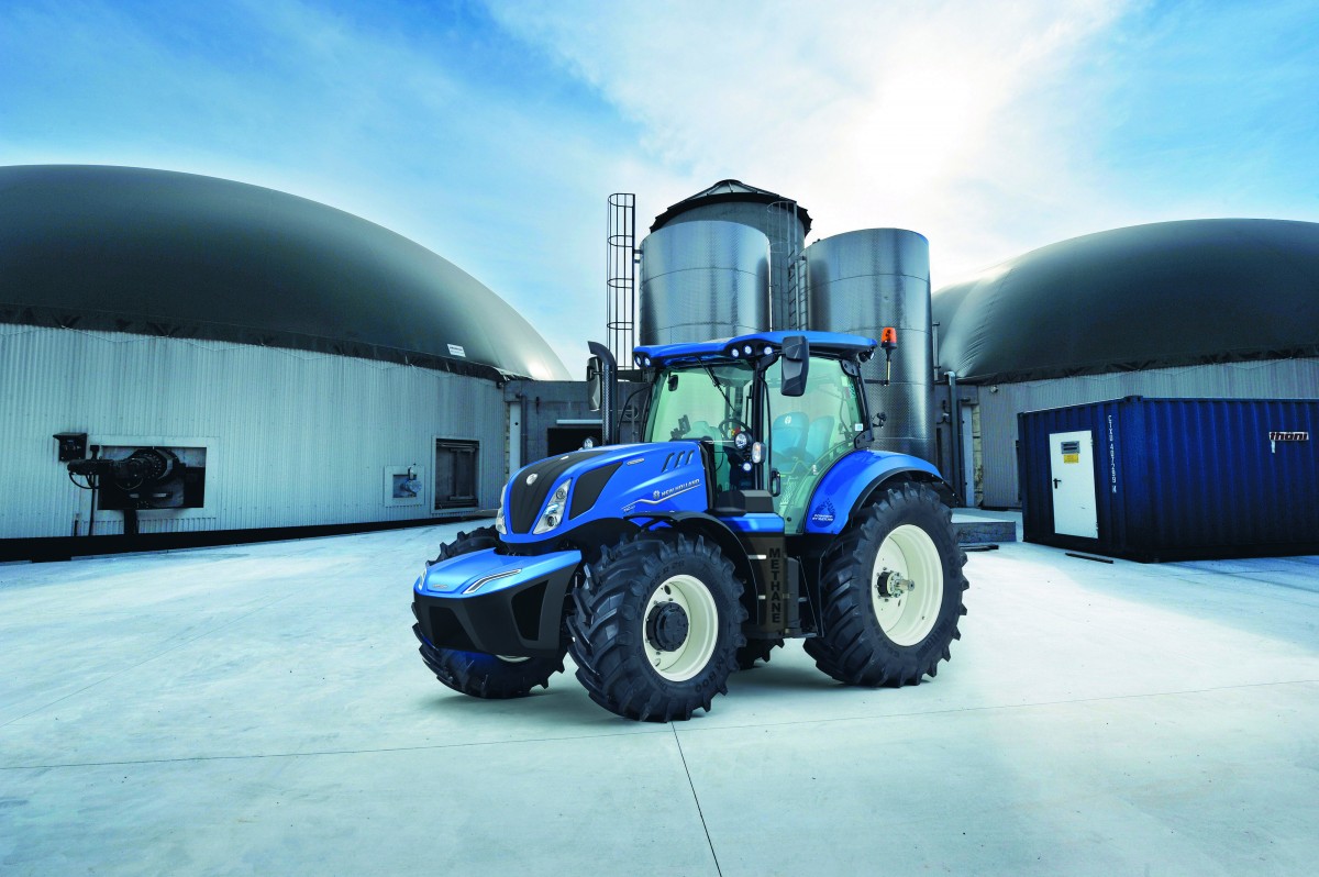 New Holland presentó en Agritechnica 2019 la primera unidad de producción del tractor T6 Methane Power en el mundo