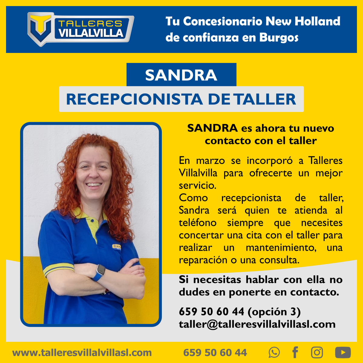 SANDRA, RECEPCIONISTA DE TALLER
