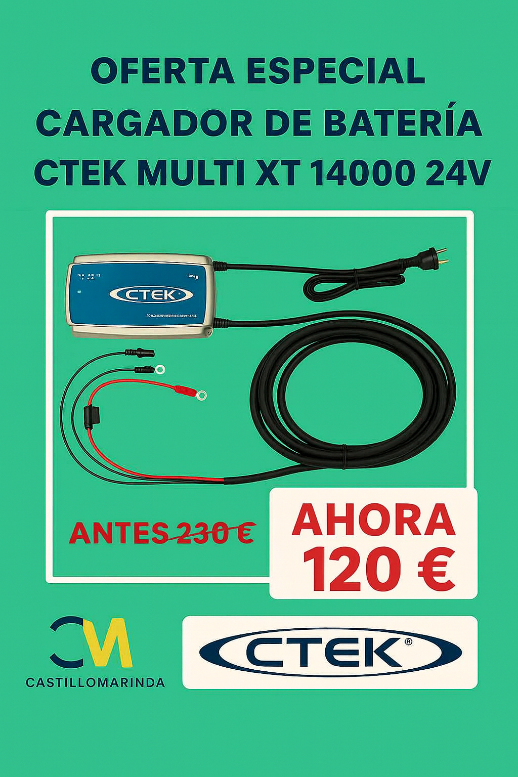 Cargador de Baterías CTEK MULTI XT 14000 24V